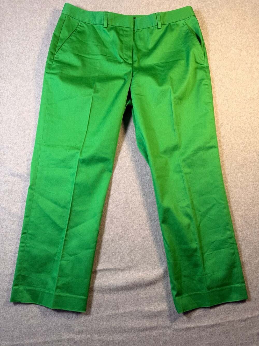 Tahari Green Cotton Blend Dress Pants Size 10